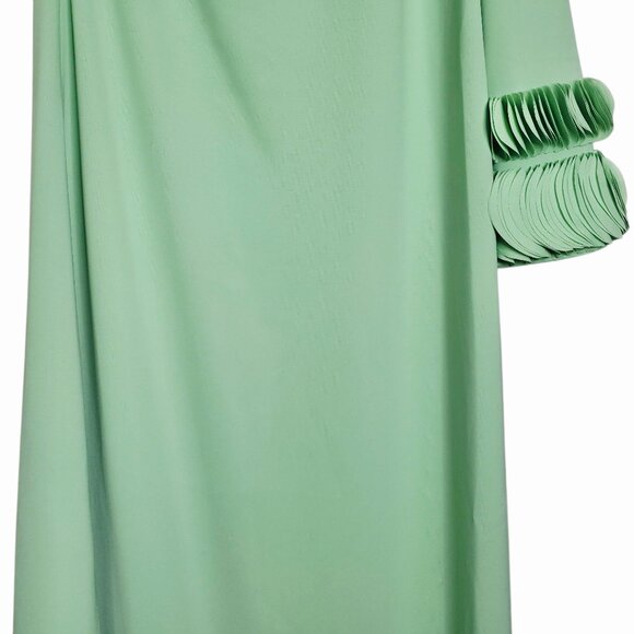 Alexis Jamie Persian Green Maxi Dress One Shoulder Laser Cut Gown S - Picture 7 of 16